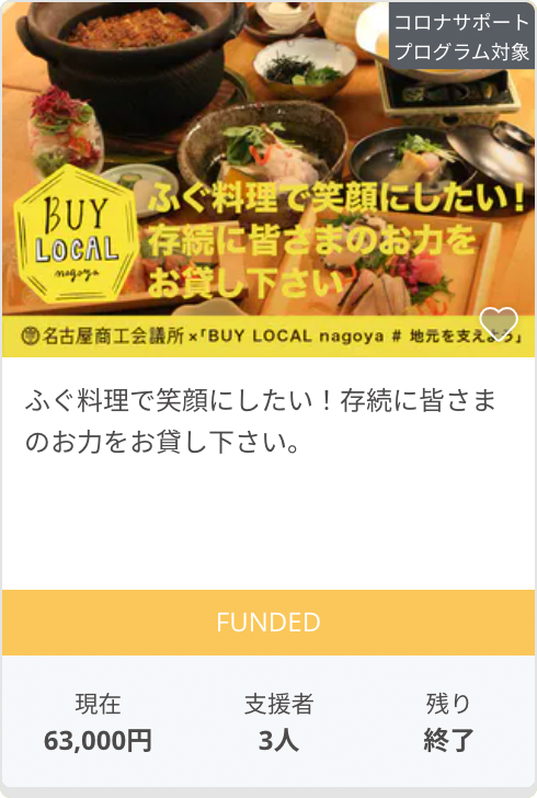 ふぐ料理で笑顔にしたい！存続に皆さまのお力をお貸し下さい。